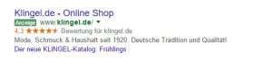 Google AdWords Sternebewertung